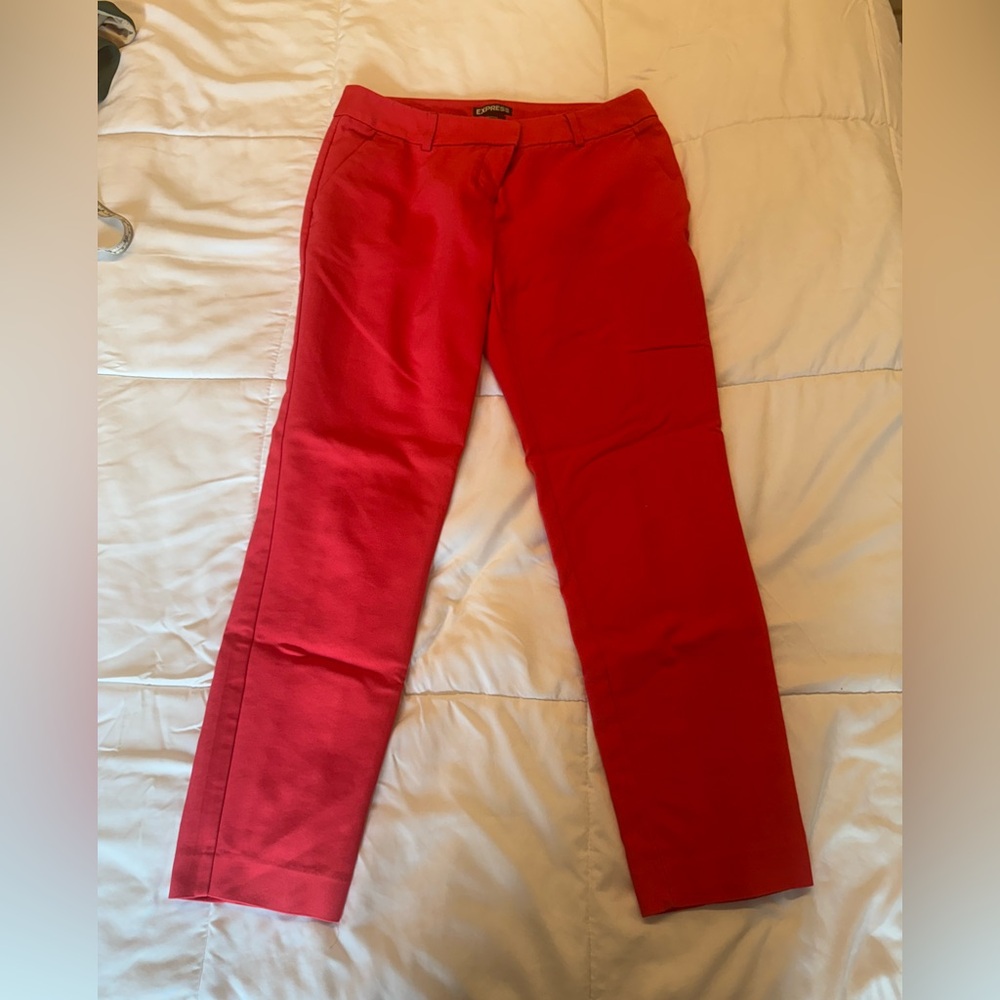Express Women's Bright Coral Pants